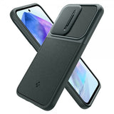 Spigen Samsung Galaxy A55 Cover Optik Armor Abyss Green