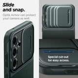 Spigen Samsung Galaxy A55 Cover Optik Armor Abyss Green