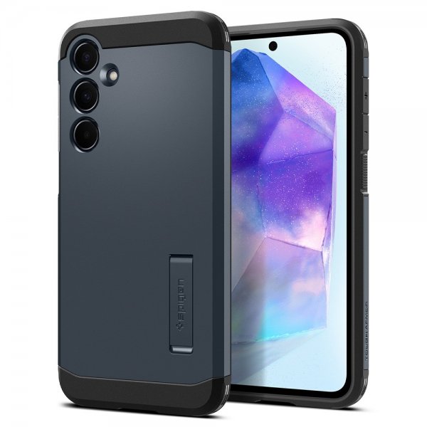 Spigen Samsung Galaxy A55 Cover Tough Armor Metal Slate