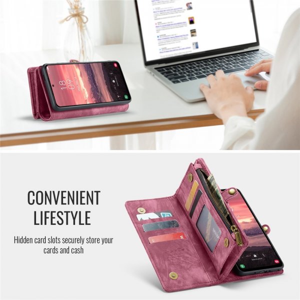 CaseMe Samsung Galaxy A56 Etui 008 Serie Aftagelig Skal Rød