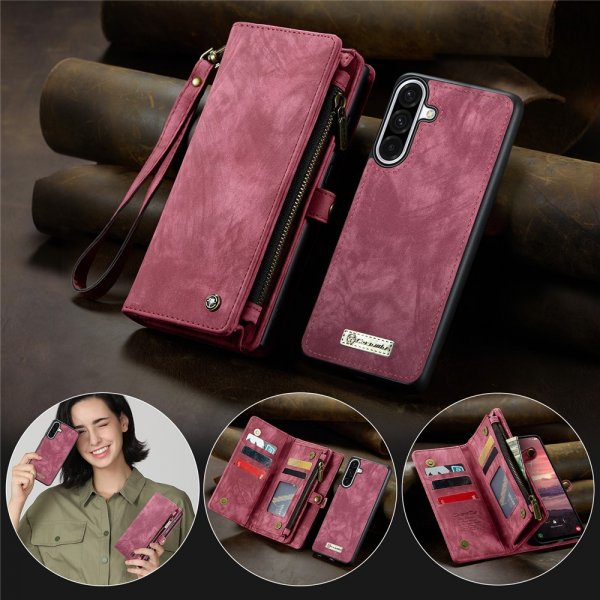 CaseMe Samsung Galaxy A56 Etui 008 Serie Aftagelig Skal Rød