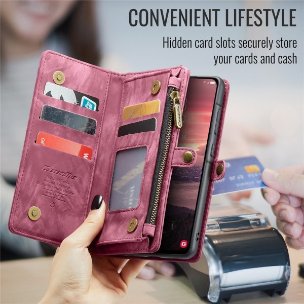 CaseMe Samsung Galaxy A56 Etui 008 Serie Aftagelig Skal Rød
