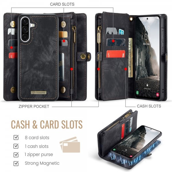 CaseMe Samsung Galaxy A56 Etui 008 Series Aftageligt Cover Sort