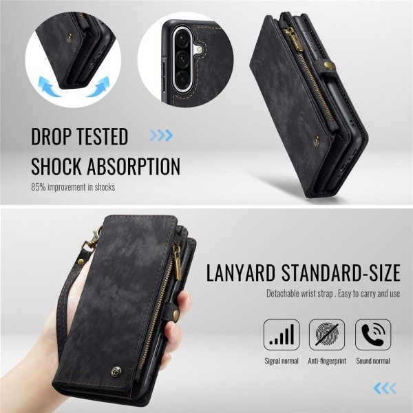 CaseMe Samsung Galaxy A56 Etui 008 Series Aftageligt Cover Sort