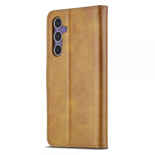 Lc.Imeeke Samsung Galaxy A56 Etui med Kortlomme Stativfunktion Lysebrun