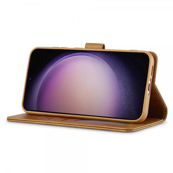 Lc.Imeeke Samsung Galaxy A56 Etui med Kortlomme Stativfunktion Lysebrun