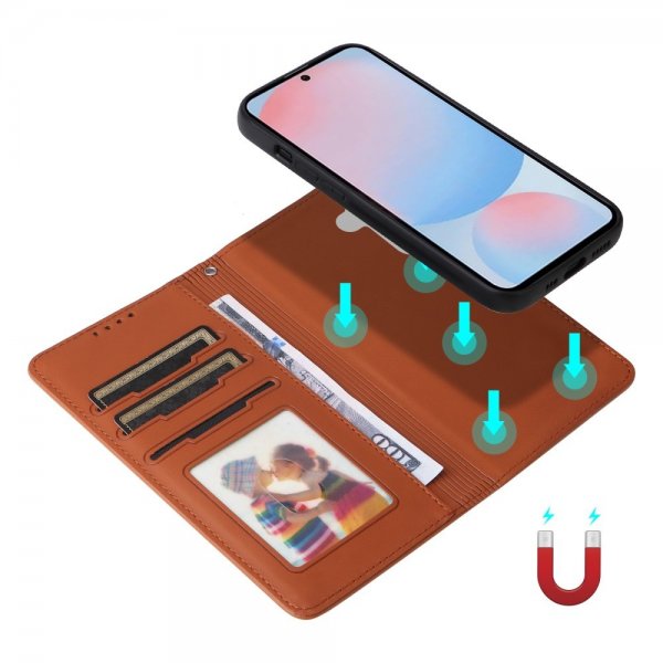 Betopnice Samsung Galaxy A56 Etui med Aftagelig Skal 005 Brun
