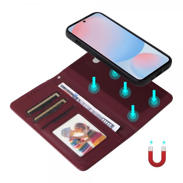 Betopnice Samsung Galaxy A56 Etui med Aftageligt Cover 005 Rød