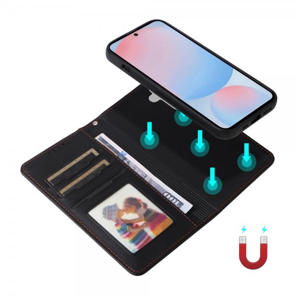Betopnice Samsung Galaxy A56 Etui med Aftageligt Cover 005 Sort