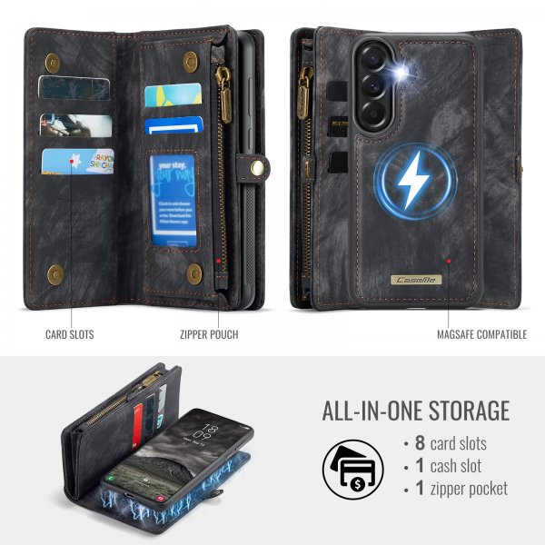 CaseMe Samsung Galaxy A57 Etui 008 Series Aftageligt Cover Sort