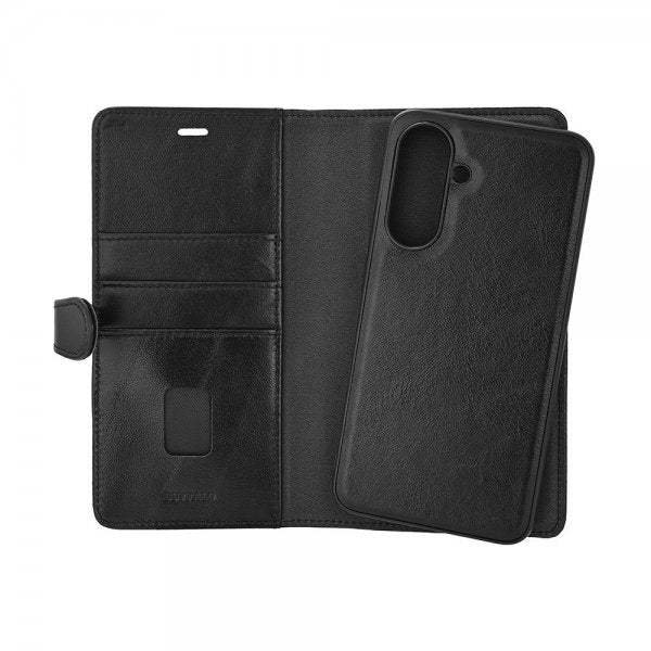 Buffalo Samsung Galaxy A57 Etui 2-i-1 Ægte Læder 3 Kortlommer Sort
