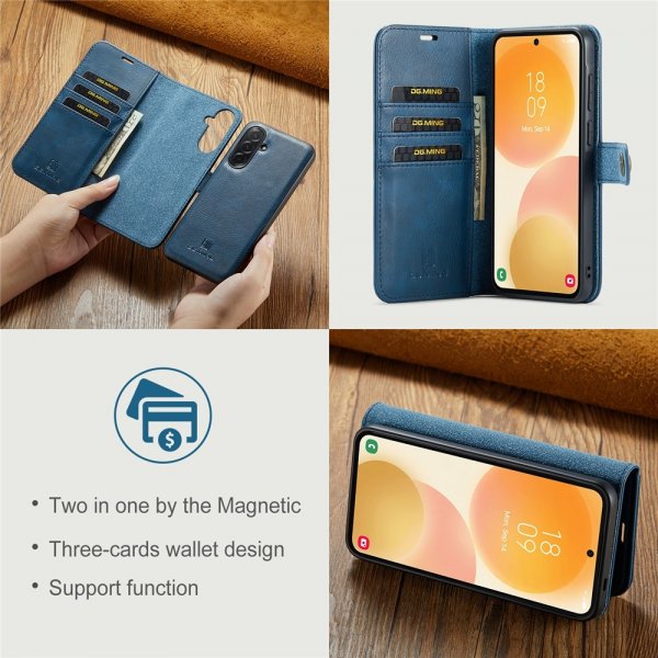 Dg.Ming Samsung Galaxy A57 Etui med Aftageligt Cover Blå