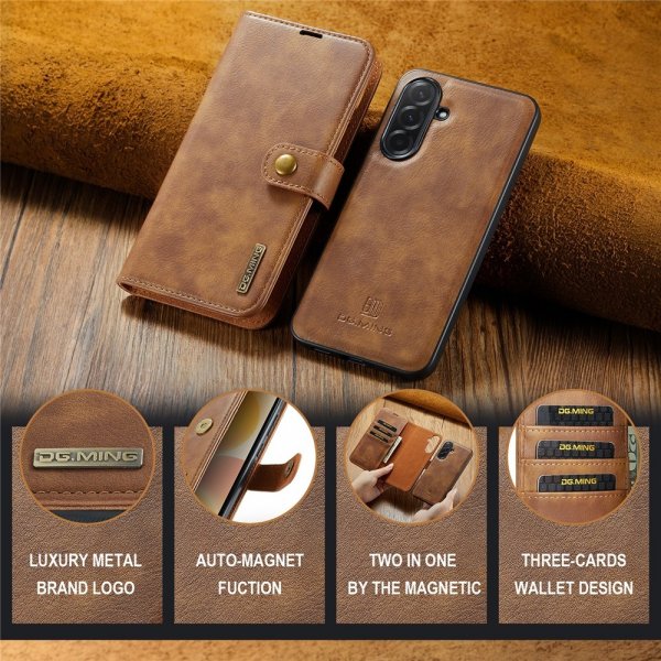 Dg.Ming Samsung Galaxy A57 Etui med Aftagelig Skal Brun
