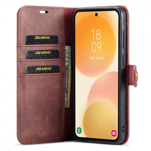 Dg.Ming Samsung Galaxy A57 Etui med Aftageligt Cover Rød