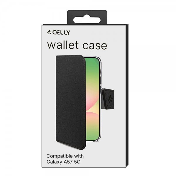 Celly Samsung Galaxy A57 Etui Wally Wallet Case Sort