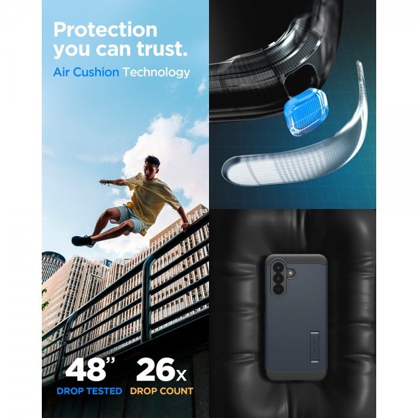 Spigen Samsung Galaxy A57 Cover Tough Armor Metal Slate