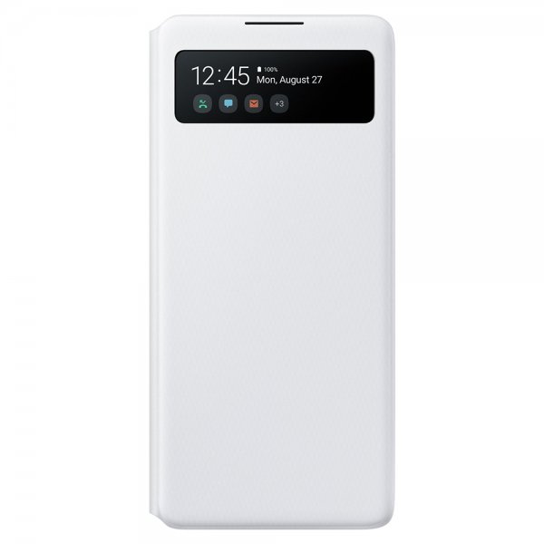Samsung Original Galaxy A71 Cover S View Wallet Cover Hvid
