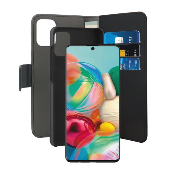 Puro Samsung Galaxy A71 Fodral Pung Aftagelig 2-i-1 Sort