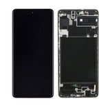 Samsung Galaxy A71 Skærm med LCD Display + Ram - Sort