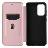 Samsung Galaxy A72 Cover Kulfibertekstur Rosaguld