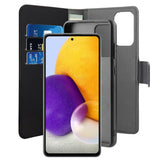 Puro Samsung Galaxy A72 Cover Wallet Detachable 2 in 1 Aftageligt Cover Sort