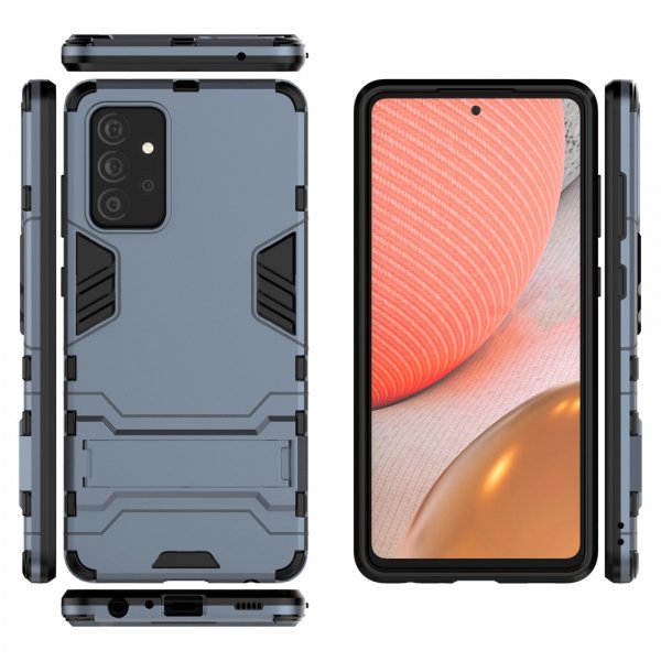 Samsung Galaxy A72 Cover Armor Stativfunktion Blå