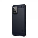 Mofi Samsung Galaxy A72 Cover Børstet Kulfibertekstur Blå