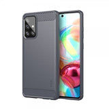 Mofi Samsung Galaxy A72 Cover Børstet Kulfibertekstur Grå
