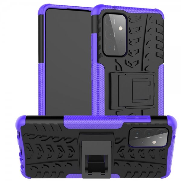 Samsung Galaxy A72 Cover Dækmønster Stativfunktion Lilla