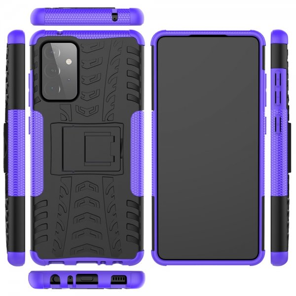 Samsung Galaxy A72 Cover Dækmønster Stativfunktion Lilla