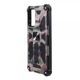Samsung Galaxy A72 Cover med Metalplade Standerfunktion Camouflage Grøn