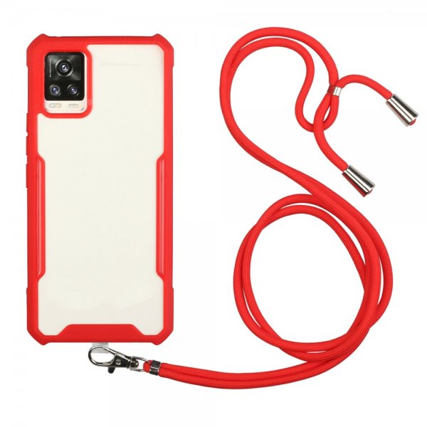 Samsung Galaxy A72 Cover med Rem Rød