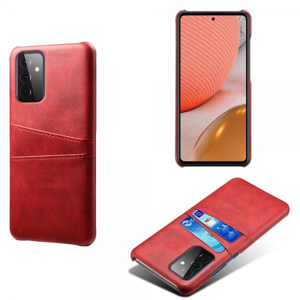 Samsung Galaxy A72 Cover To Kortlommer Rød