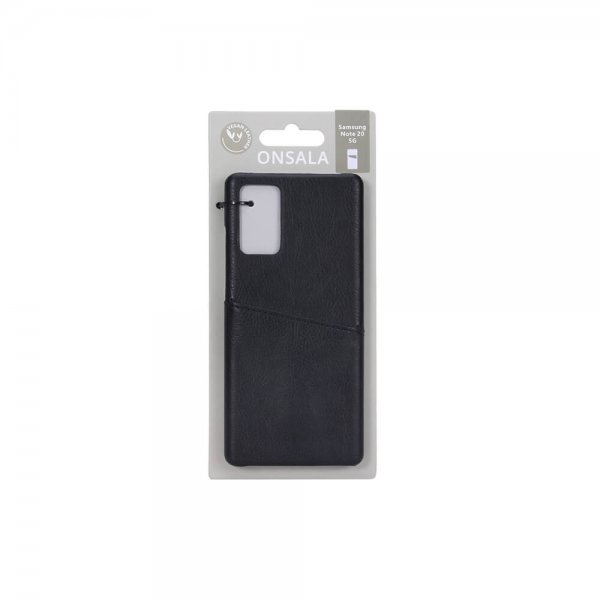 Onsala Samsung Galaxy Note 20 Cover med Kortrum Sort