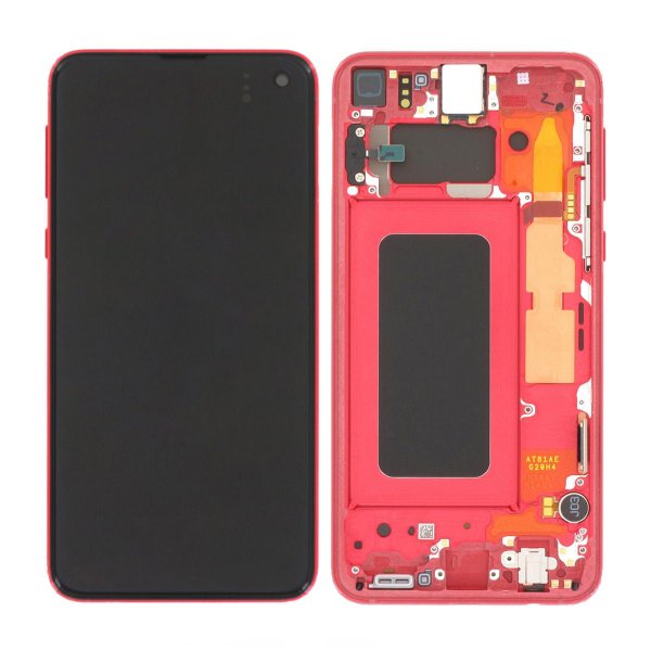 Samsung Galaxy S10e (SM-G970F) Skærm med LCD Display Original - Rød