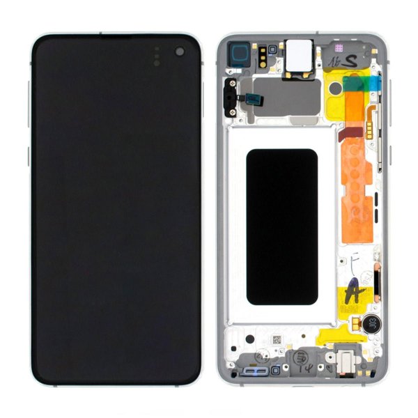 Samsung Galaxy S10e (SM-G970F) Skærm med LCD Display Original - Hvid
