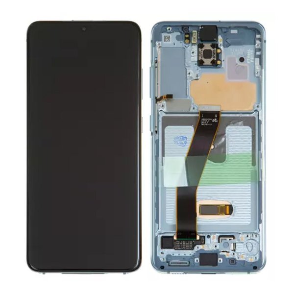 Samsung Galaxy S20 4G/5G (G980/G981) Skærm med LCD Display Original - Blå
