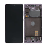 Samsung Galaxy S20 FE 5G Skærm med LCD Display Original - Lavendel