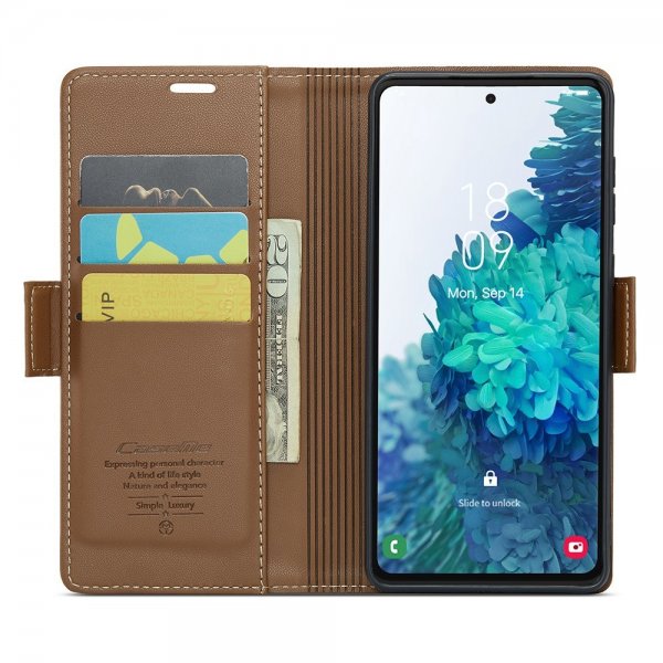CaseMe Samsung Galaxy S20 FE Etui 023 Series Brun
