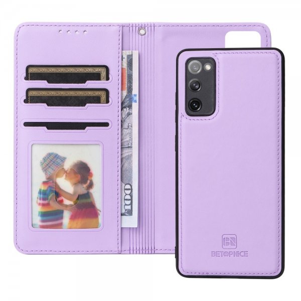Betopnice Samsung Galaxy S20 FE Etui med Aftageligt Cover 005 Lilla