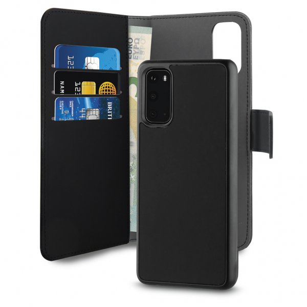 Puro Samsung Galaxy S20 Cover Wallet Aftagelig 2 i 1 Sort