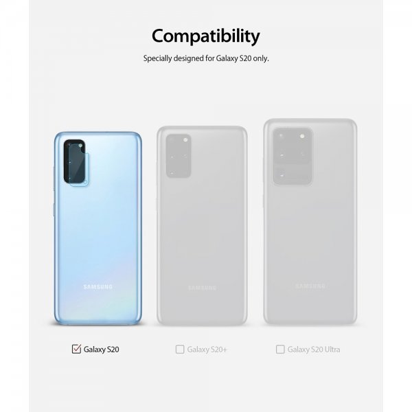 Ringke Samsung Galaxy S20 Kamerabeskyttelse Kamerabeskytter Glas 3-pak