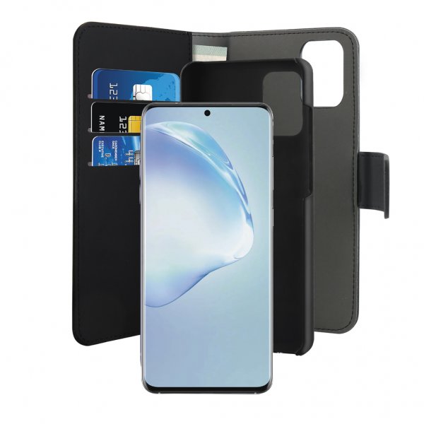 Puro Samsung Galaxy S20 Plus Etui Pung Aftagelig 2-i-1 Sort