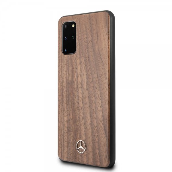 Mercedes Benz Samsung Galaxy S20 Plus Cover Wood Line Brun