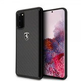 Ferrari Samsung Galaxy S20 Cover Kulfibertekstur Sort