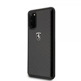 Ferrari Samsung Galaxy S20 Cover Kulfibertekstur Sort
