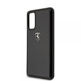 Ferrari Samsung Galaxy S20 Cover Kulfibertekstur Sort