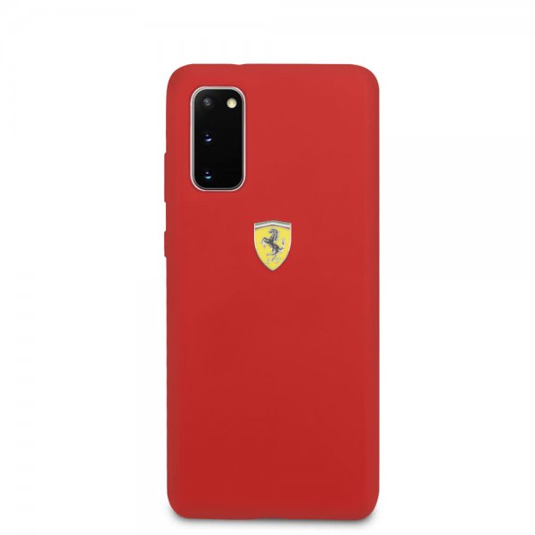 Ferrari Samsung Galaxy S20 Cover med Logo Rød