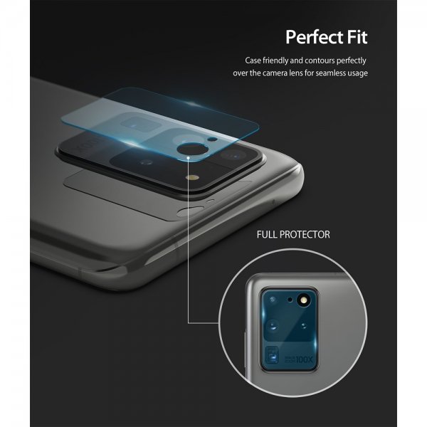 Ringke Samsung Galaxy S20 Ultra Kamerabeskyttelse Glas 3-pak