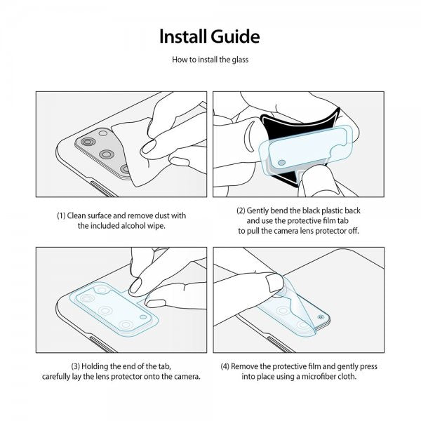 Ringke Samsung Galaxy S20 Ultra Kamerabeskyttelse Glas 3-pak